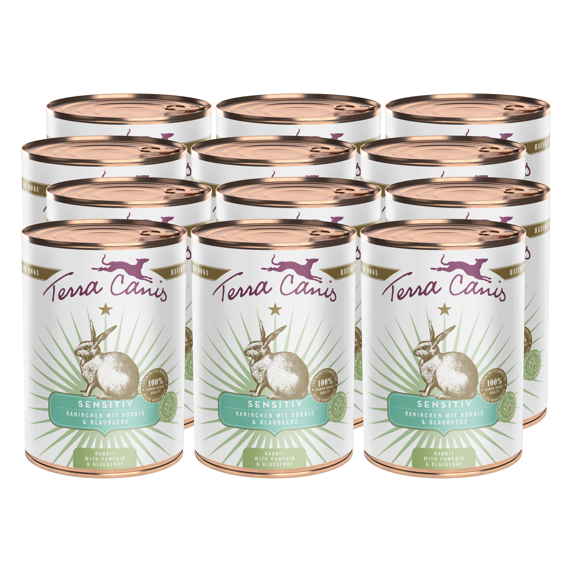 Kaninchen mit Kürbis und Blaubeere