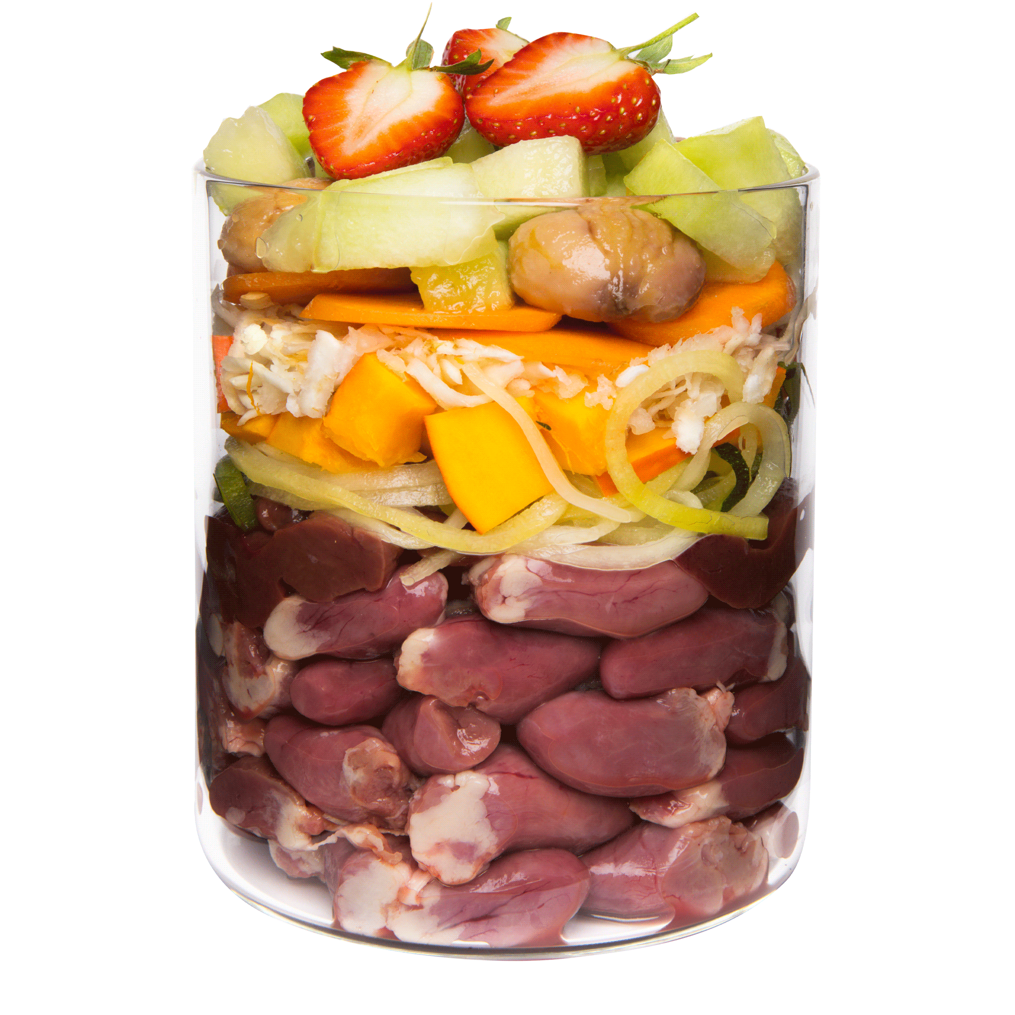 Ente mit Kürbis, Erdbeere und Holunder 