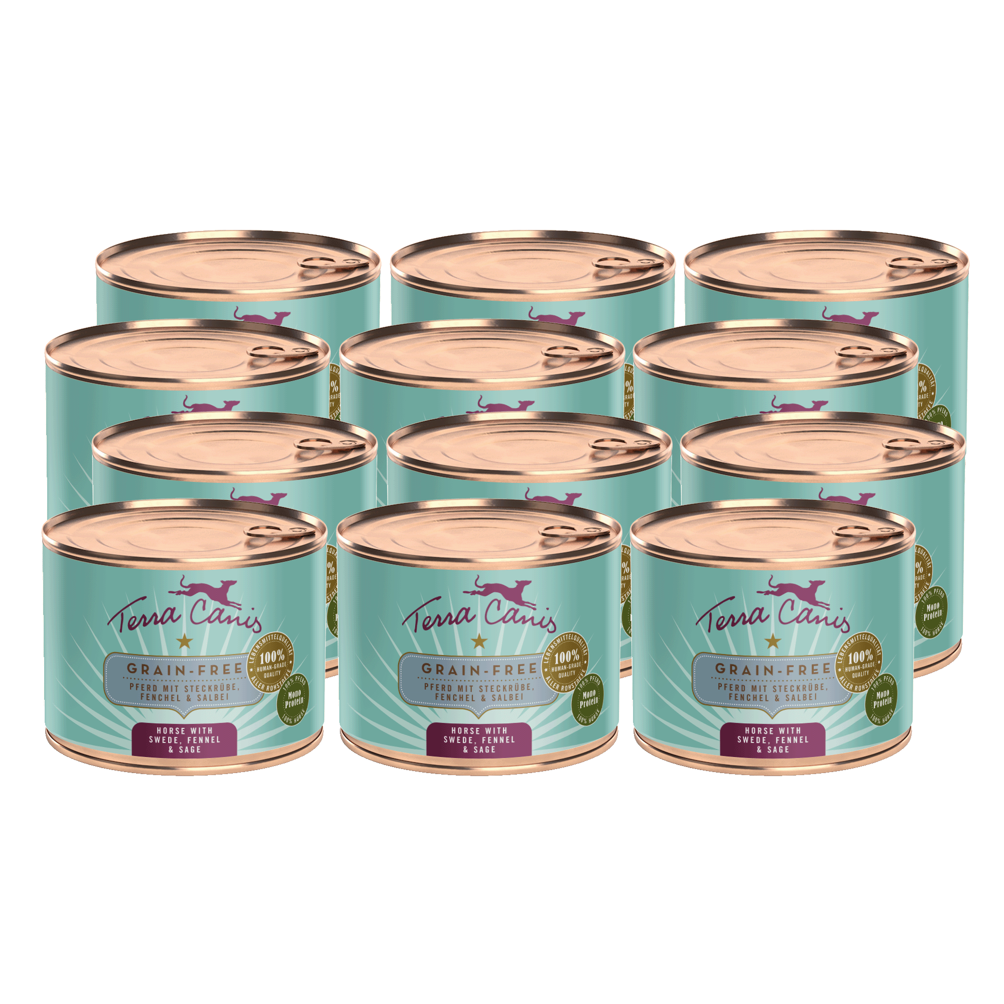 Pferd mit Steckrübe, Fenchel und Salbei