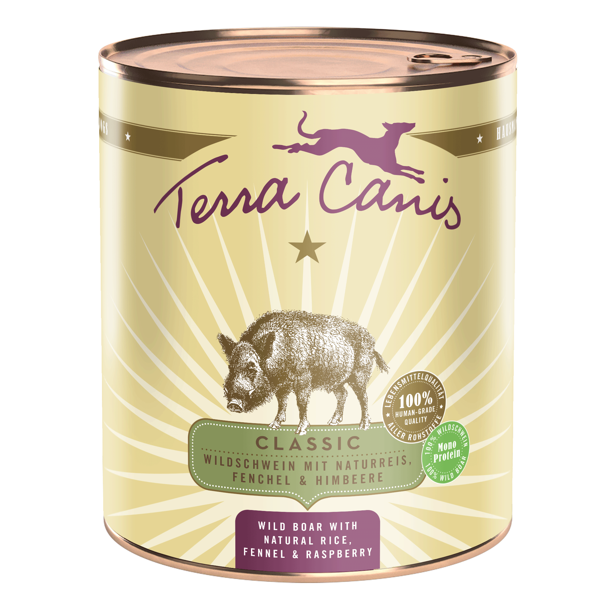 Wildschwein mit Naturreis, Fenchel und Himbeere