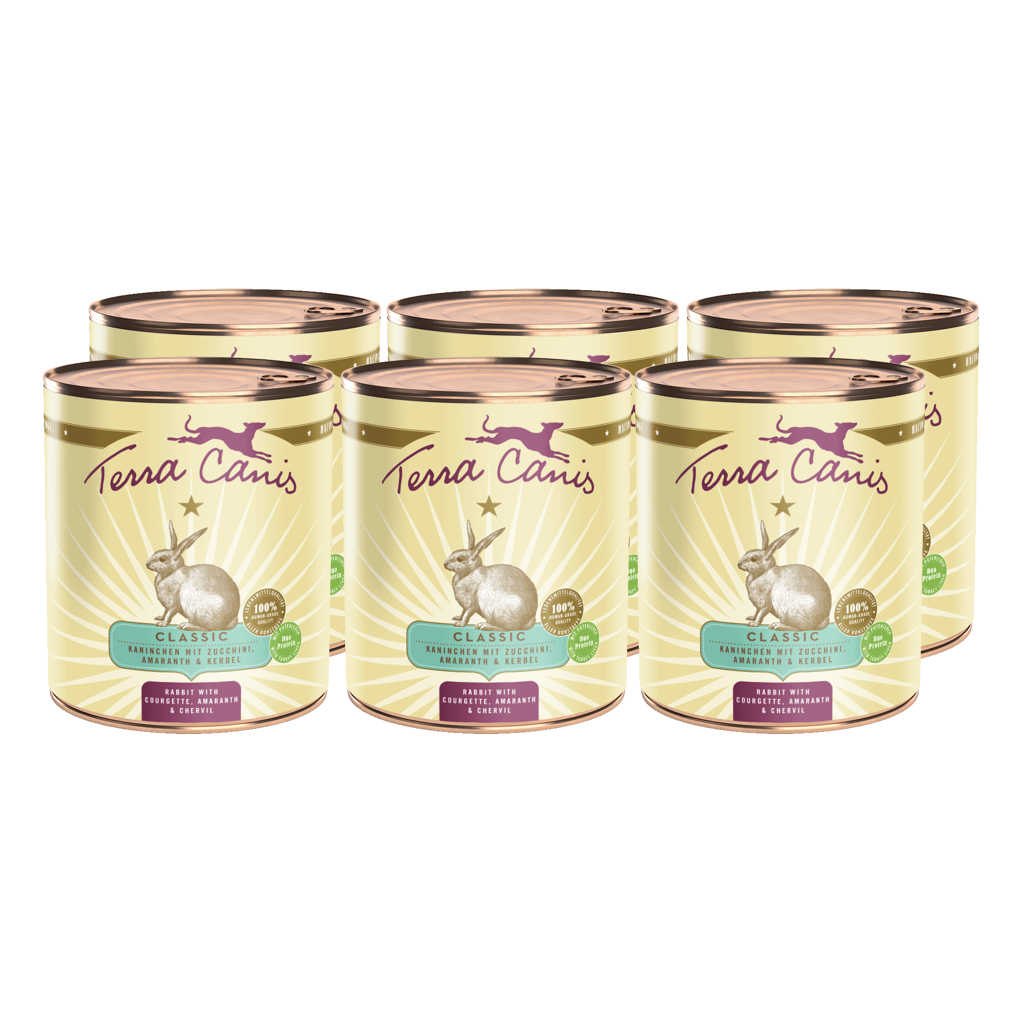 Kaninchen mit Zucchini, Amaranth und Kerbel