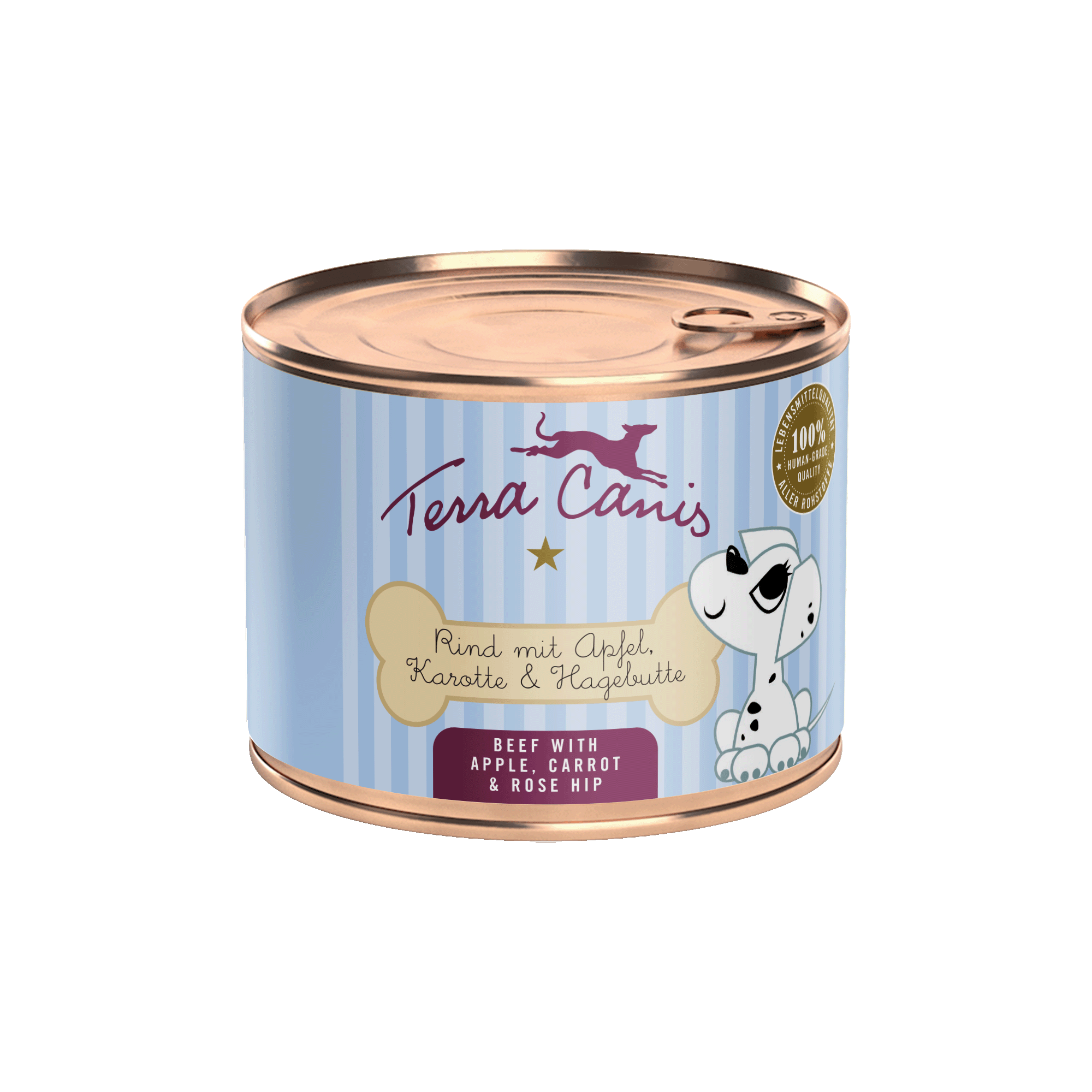 Rind mit Apfel, Karotte und Hagebutte 