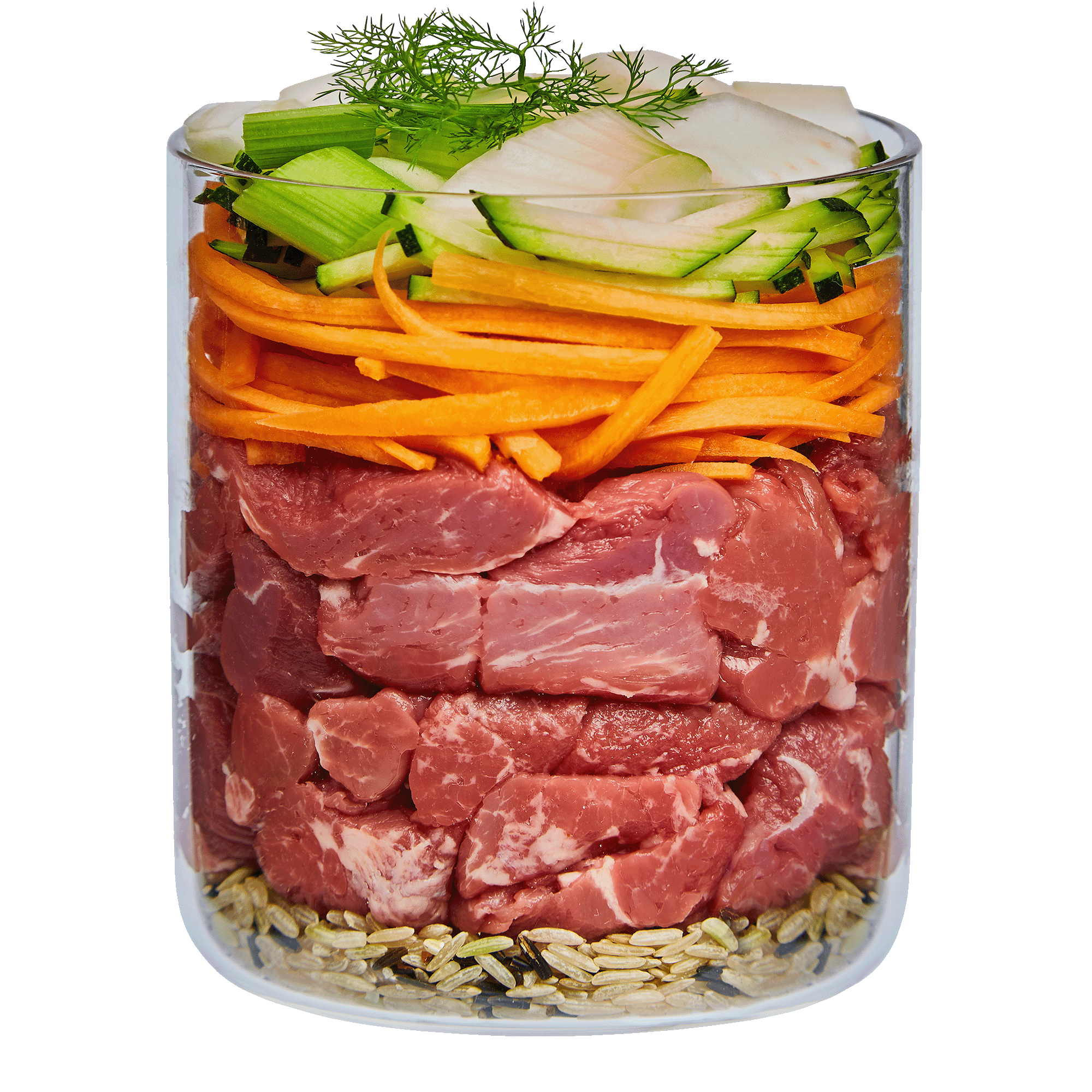 Lamm mit Zucchini, Fenchel und Magerjoghurt 