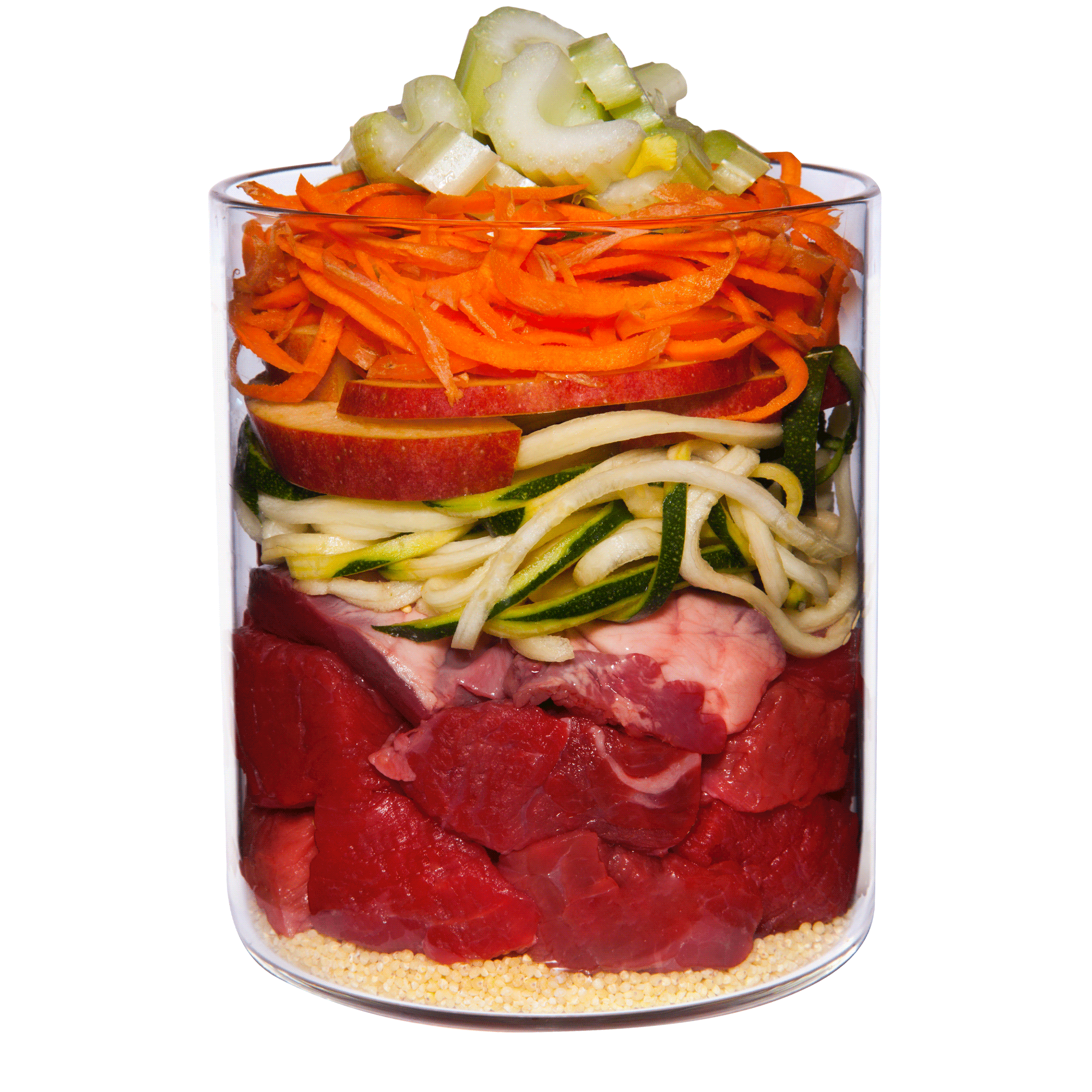 Lamm mit Zucchini, Hirse und Dill