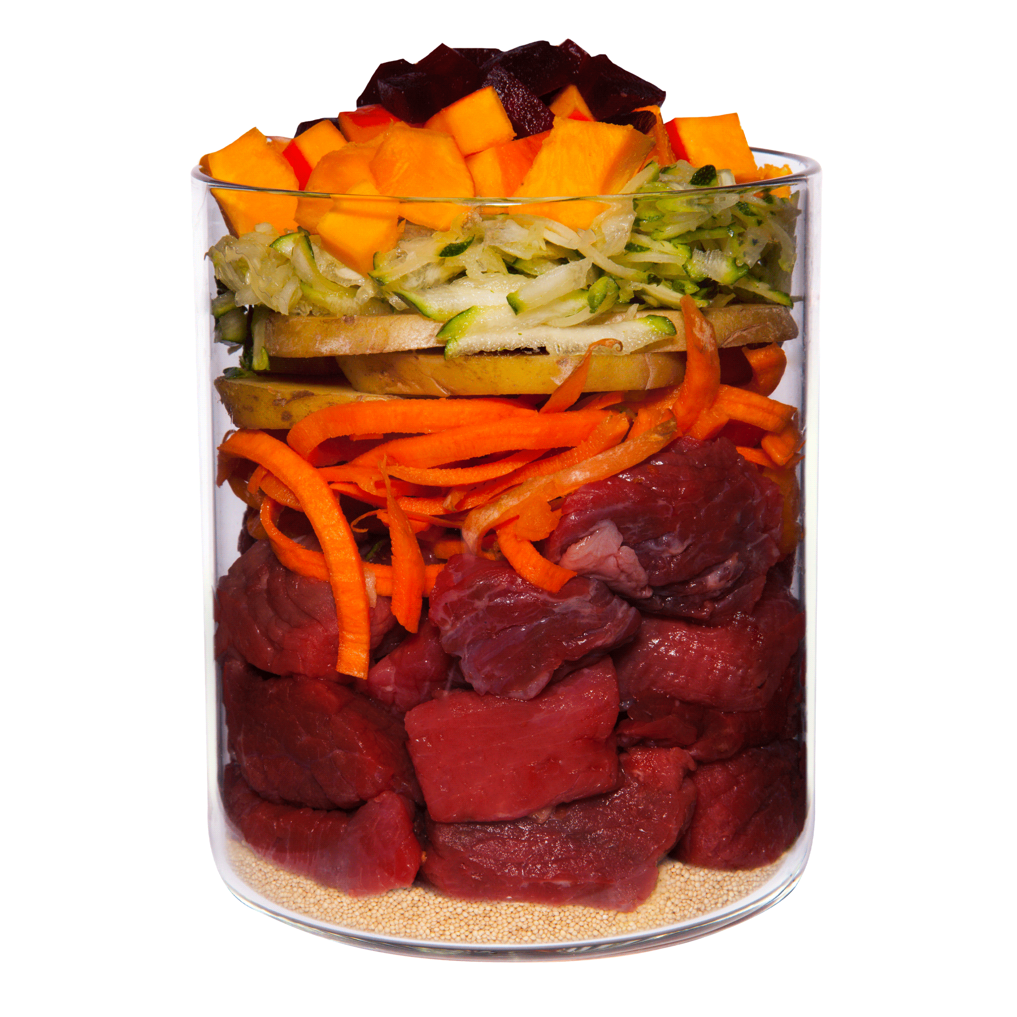 Wild mit Kürbis, Amaranth und Preiselbeere