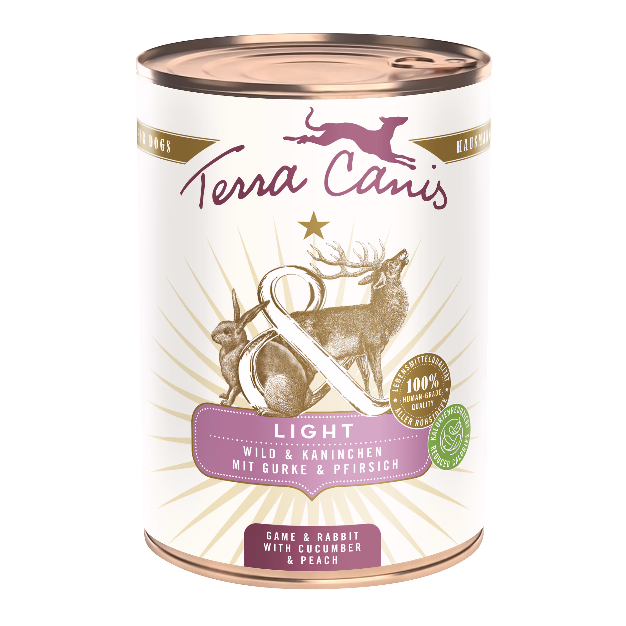 Wild & Kaninchen mit Gurke und Pfirsich 