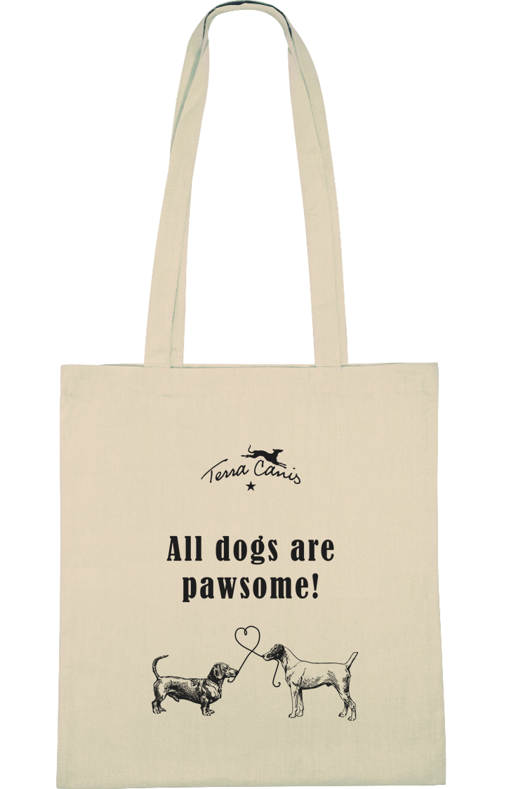 Baumwolltasche "All Dogs are Pawsome"