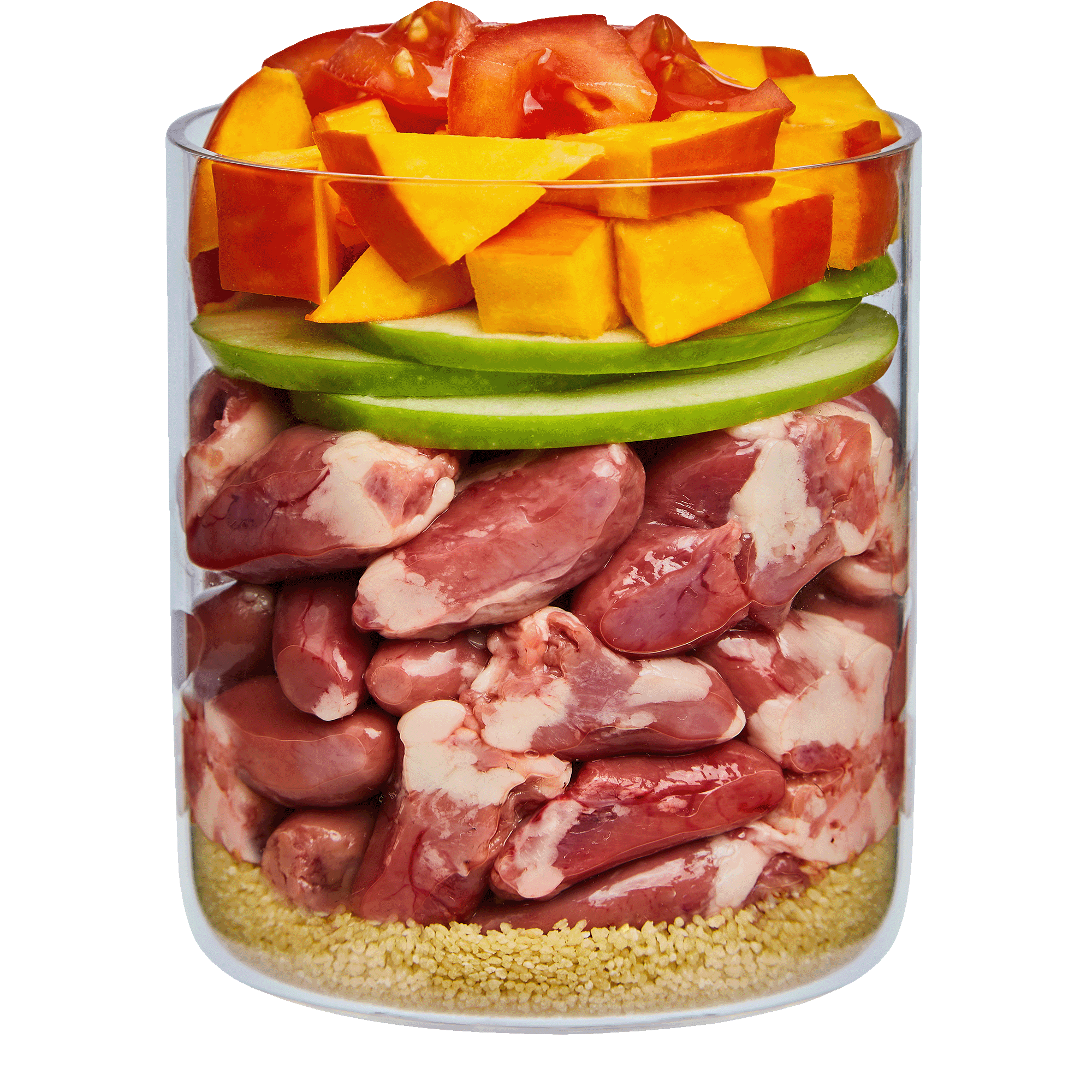 Huhn mit Kürbis, Kamille und Tomate