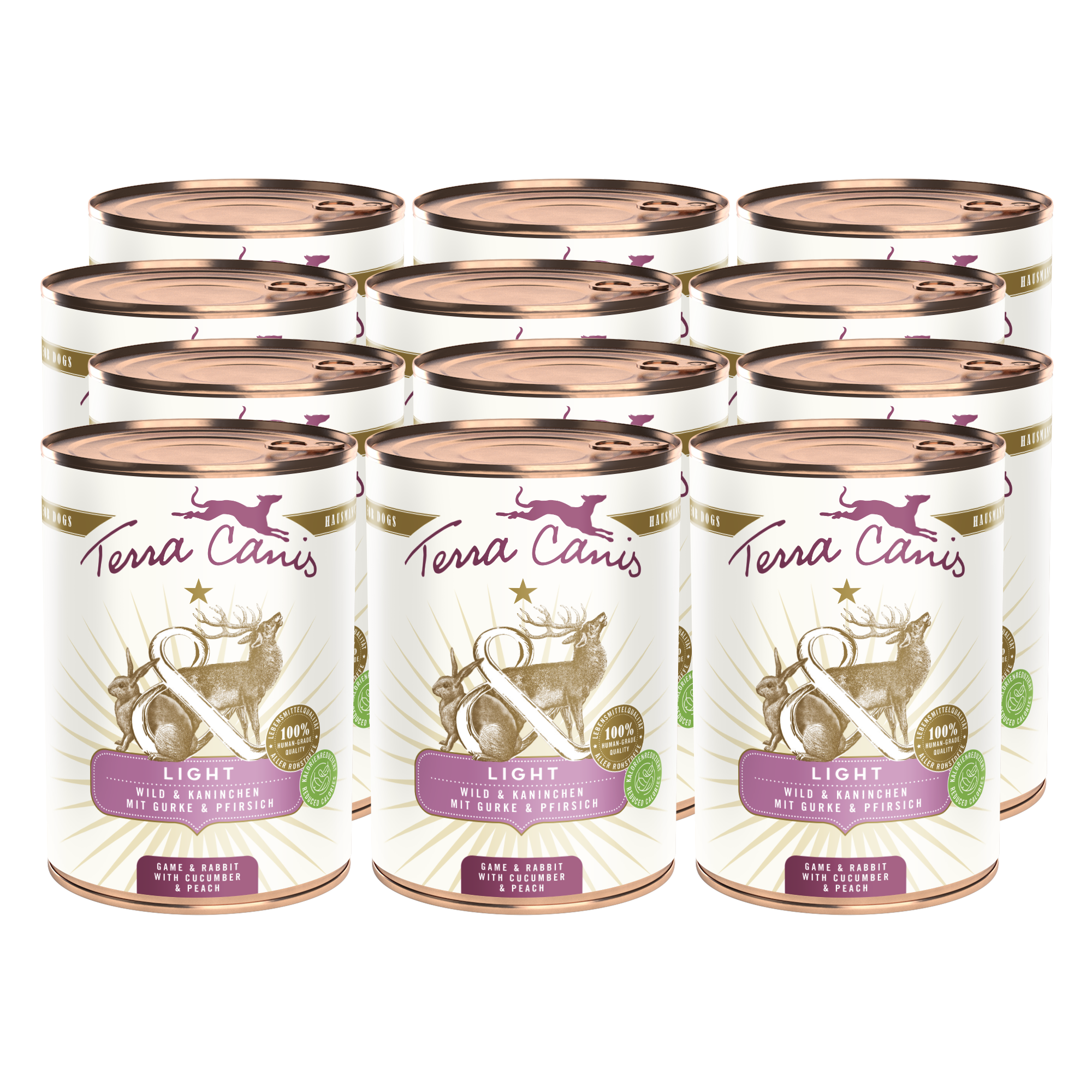 Wild & Kaninchen mit Gurke und Pfirsich 