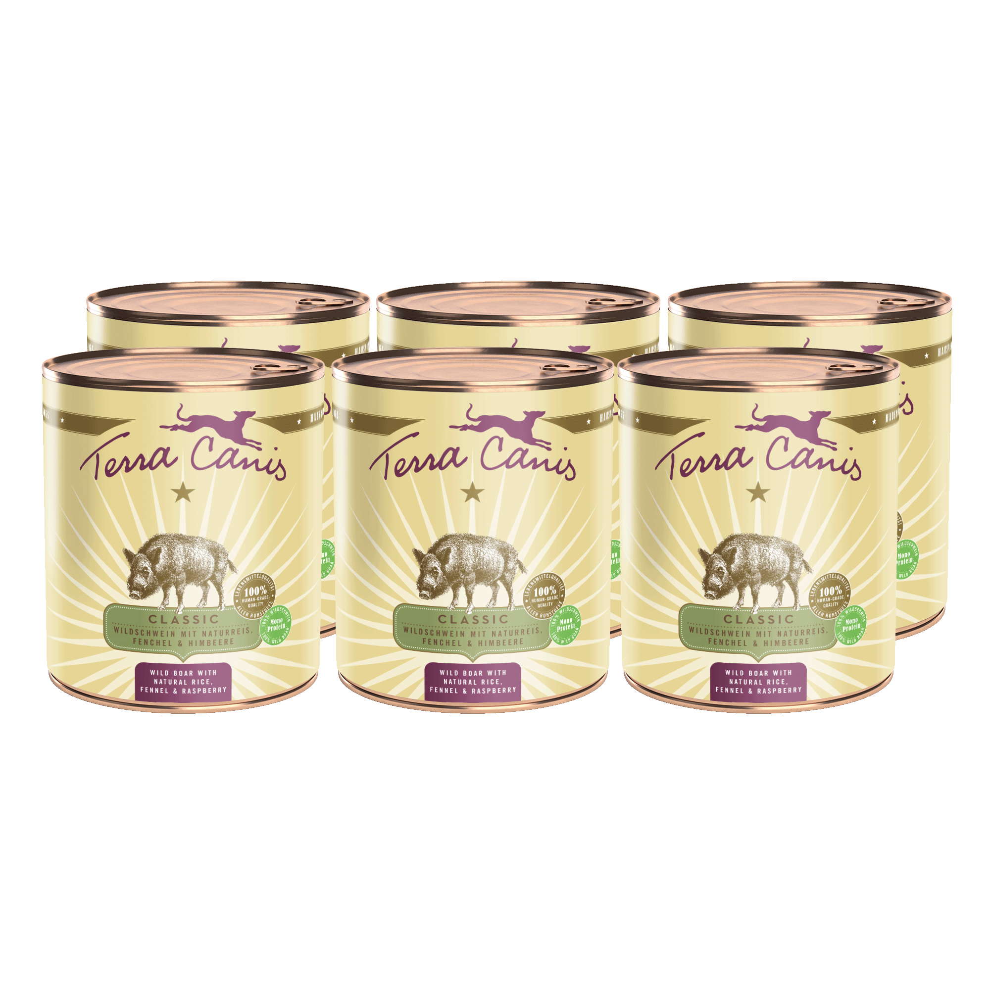 Wildschwein mit Naturreis, Fenchel und Himbeere