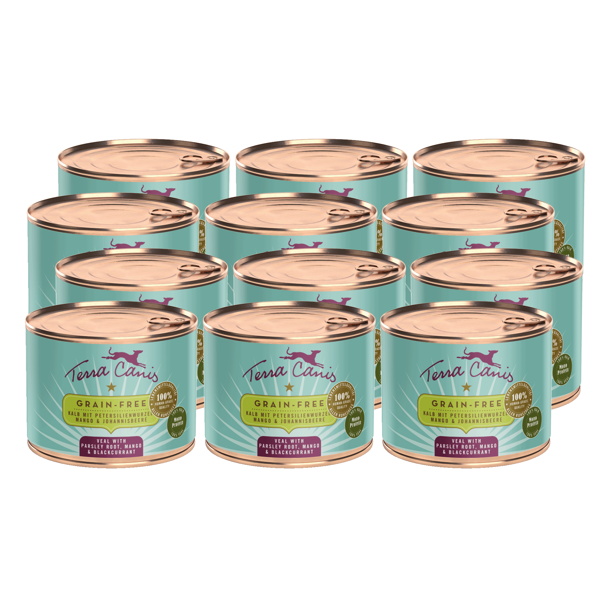 Kalb mit Petersilienwurzel, Mango und Johannisbeere