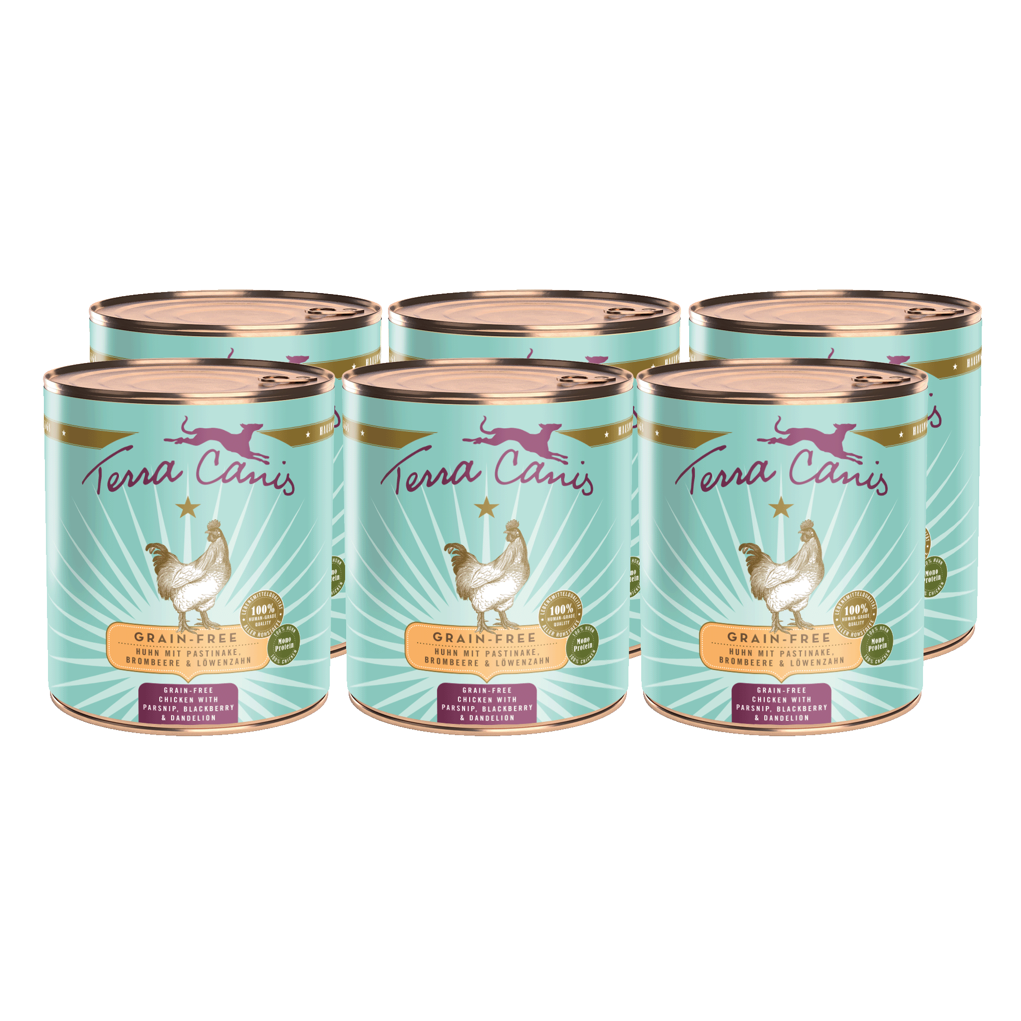 Huhn mit Pastinake, Brombeere und Löwenzahn