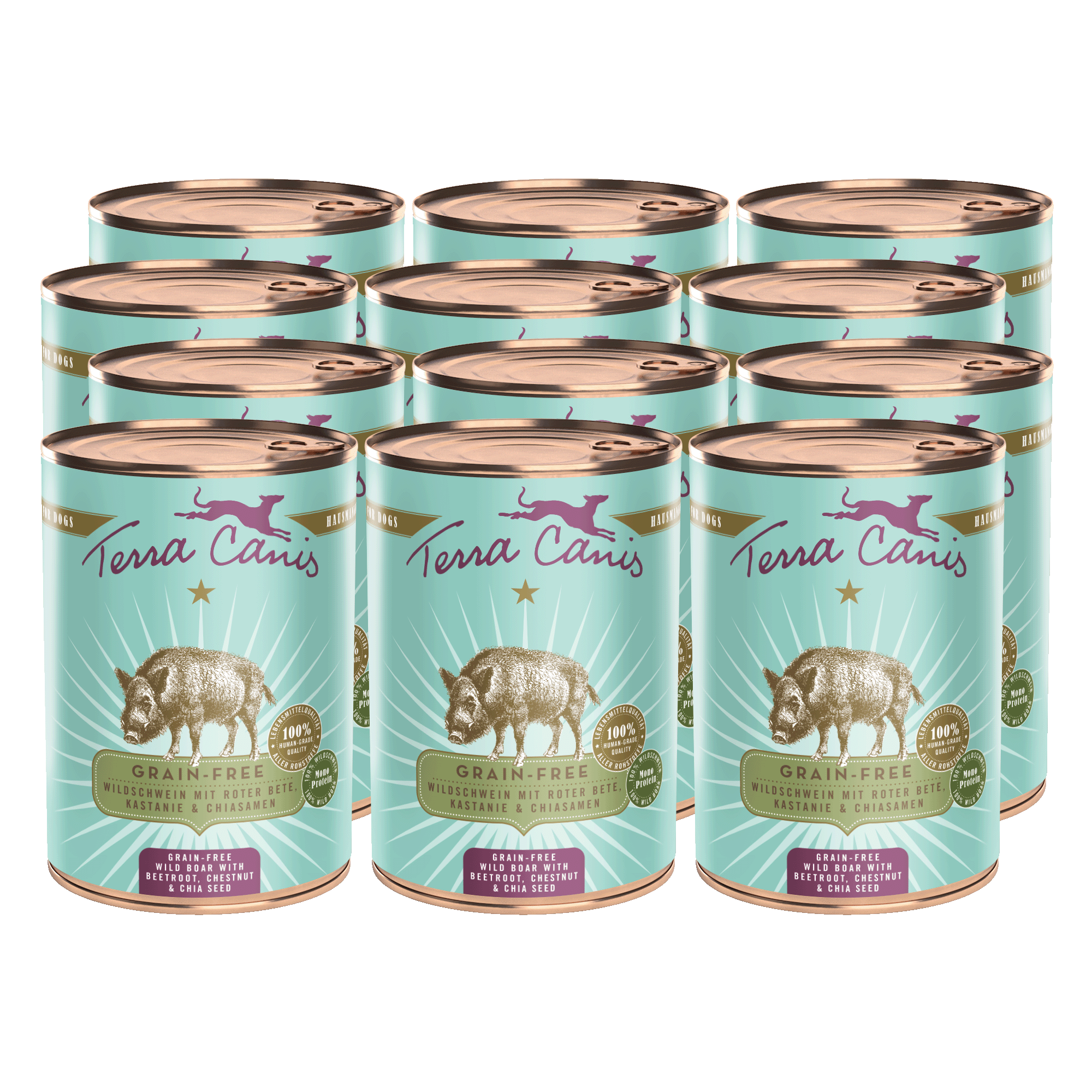 Wildschwein mit Roter Bete, Kastanie und Chiasamen