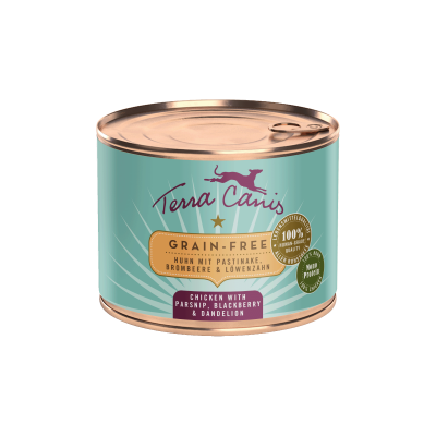 Huhn mit Pastinake, Brombeere und Löwenzahn