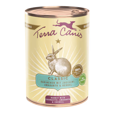 Kaninchen mit Zucchini, Amaranth und Kerbel