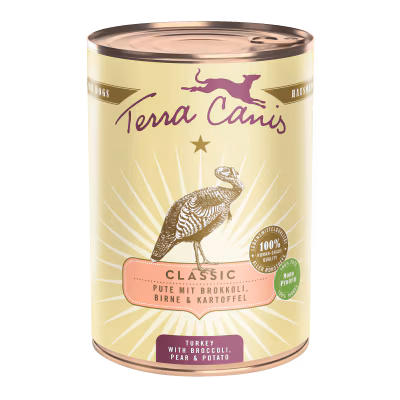 Pute mit Brokkoli, Birne und Kartoffel