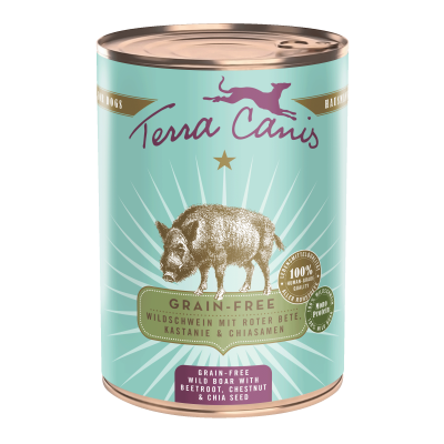 Wildschwein mit Roter Bete, Kastanie und Chiasamen