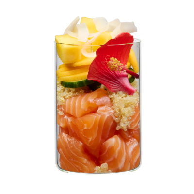 Waikiki Woof: Lachs mit Quinoa, Mango und Hibiskus