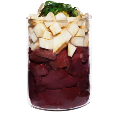 Ente mit Petersilienwurzel