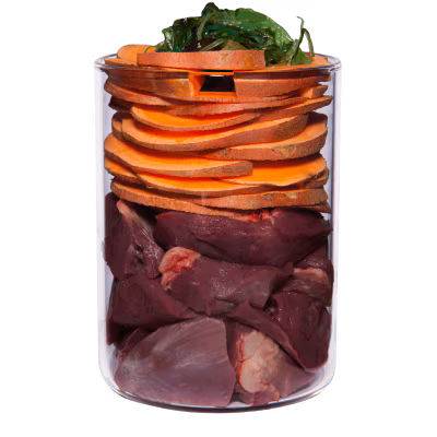 Wasserbüffel mit Süßkartoffel 